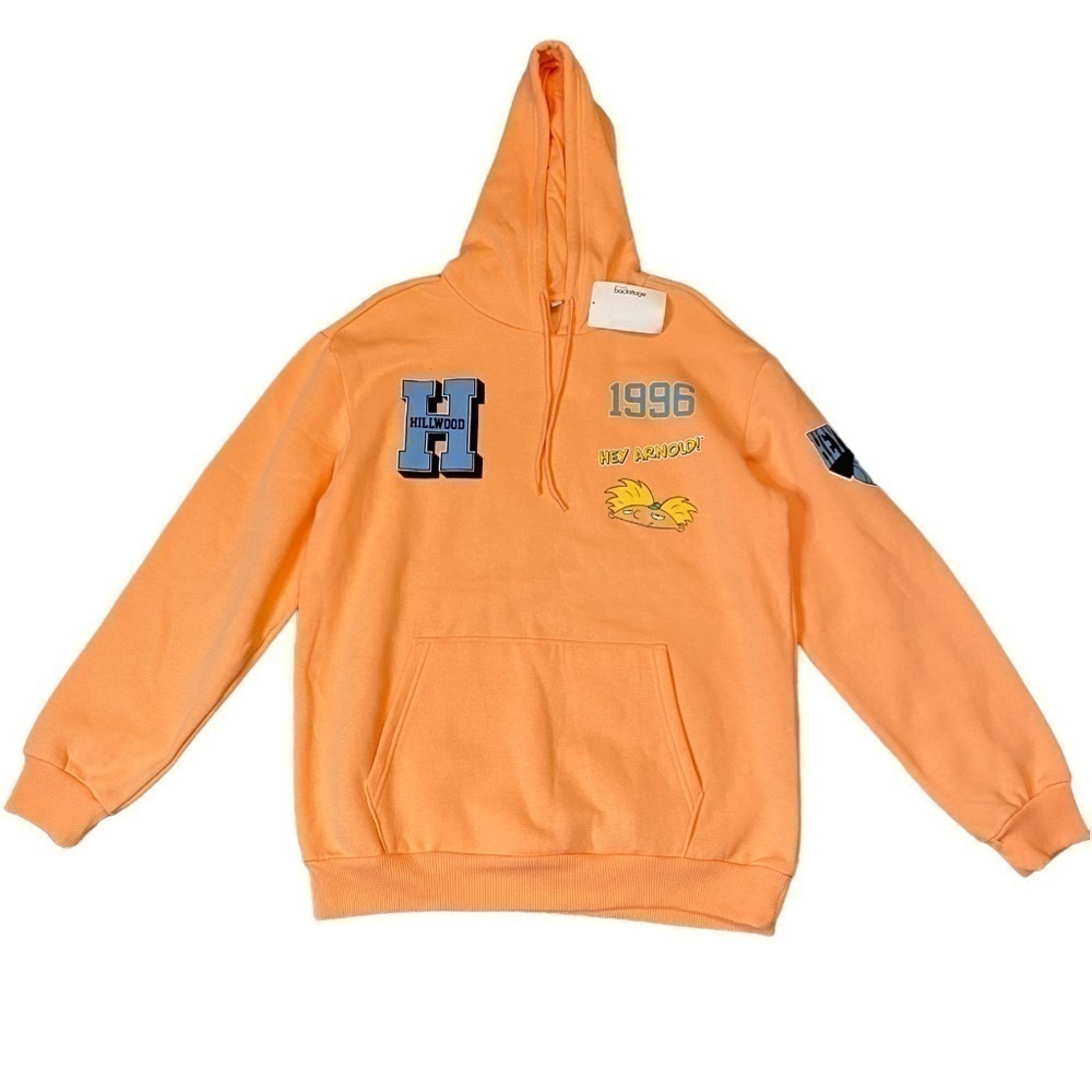 NWT HEY ARNOLD P.S. 118 HILLWOOD PEACHY HOODIE SIZE LARGE